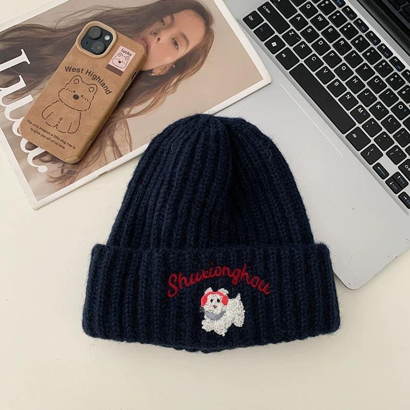 Cute Cartoon Puppy Hat for Women Korean Version New Autumn and Winter Embroidered Knitted Woolen Hat for Men Warm and Versatile M(56-58cm)
Cute Cartoon Puppy Hat for Women Korean Version New Autumn and Winter Embroidered Knitted Woolen Hat for Men Warm and Versatile M(56-58cm)