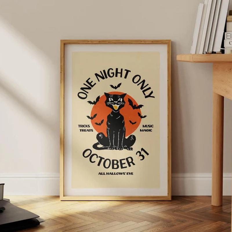 Retro Halloween Art Print Halloween Poster Kitchen Wall Art Halloween Frameless Cavans Art Decor Halloween Party Gift for Friend 21X30CMNo Framed
Retro Halloween Art Print Halloween Poster Kitchen Wall Art Halloween Frameless Cavans Art Decor Halloween Party Gift for Friend 21X30CMNo Framed