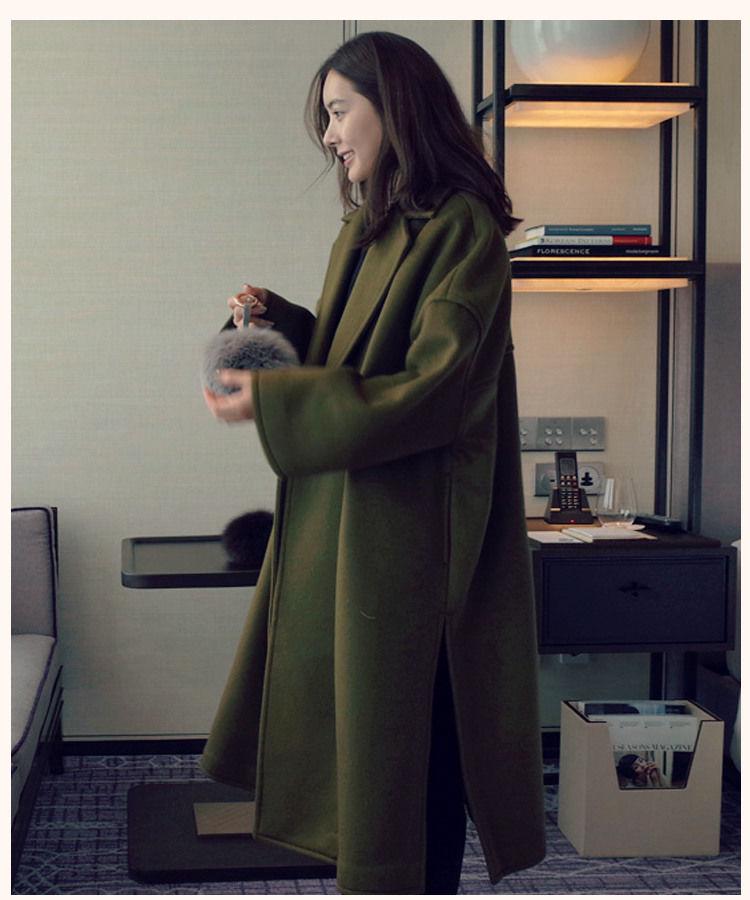 New Oversized Mid-Length Woolen Coat for Women - Thick, Korean Style, Autumn/Winter Fashion 2XL темно-зеленого
New Oversized Mid-Length Woolen Coat for Women - Thick, Korean Style, Autumn/Winter Fashion 2XL темно-зеленого