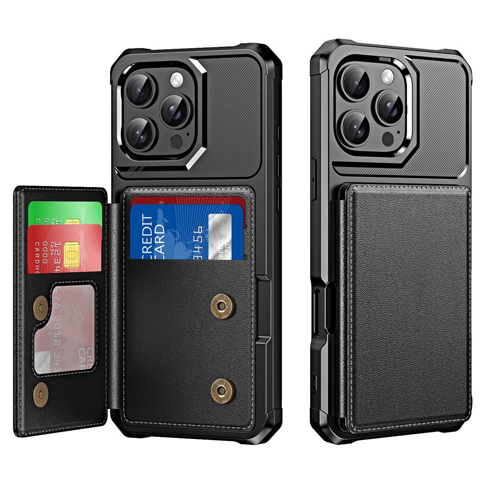 For iPhone 15 Pro Case Card Slot Kickstand Leather+TPU Reinforced Corner Phone Cover Black
For iPhone 15 Pro Case Card Slot Kickstand Leather+TPU Reinforced Corner Phone Cover Black