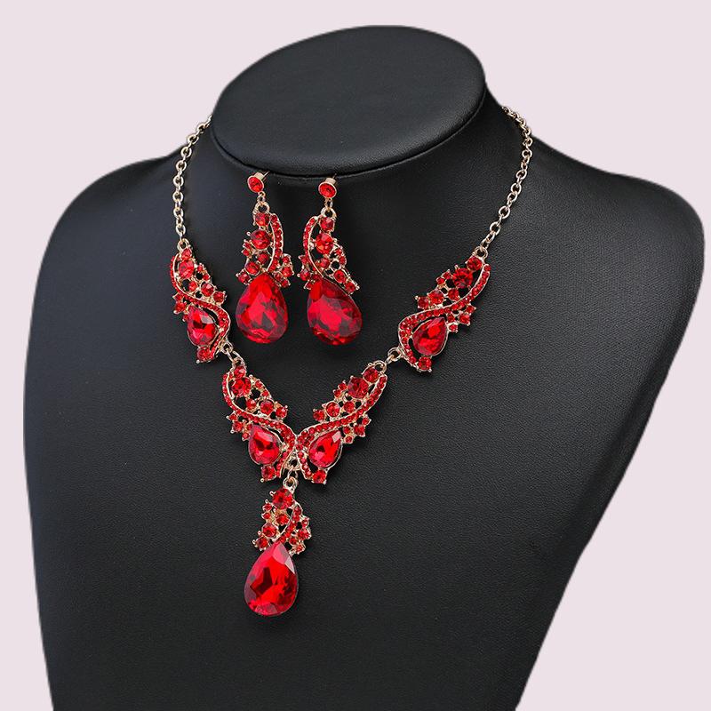 3Pcs/Set Charming Drop Shape Necklace Earring Elegant Wedding Jewelry Set Trendy Gift Woman S Bridal Party Accessories червоний
3Pcs/Set Charming Drop Shape Necklace Earring Elegant Wedding Jewelry Set Trendy Gift Woman S Bridal Party Accessories червоний