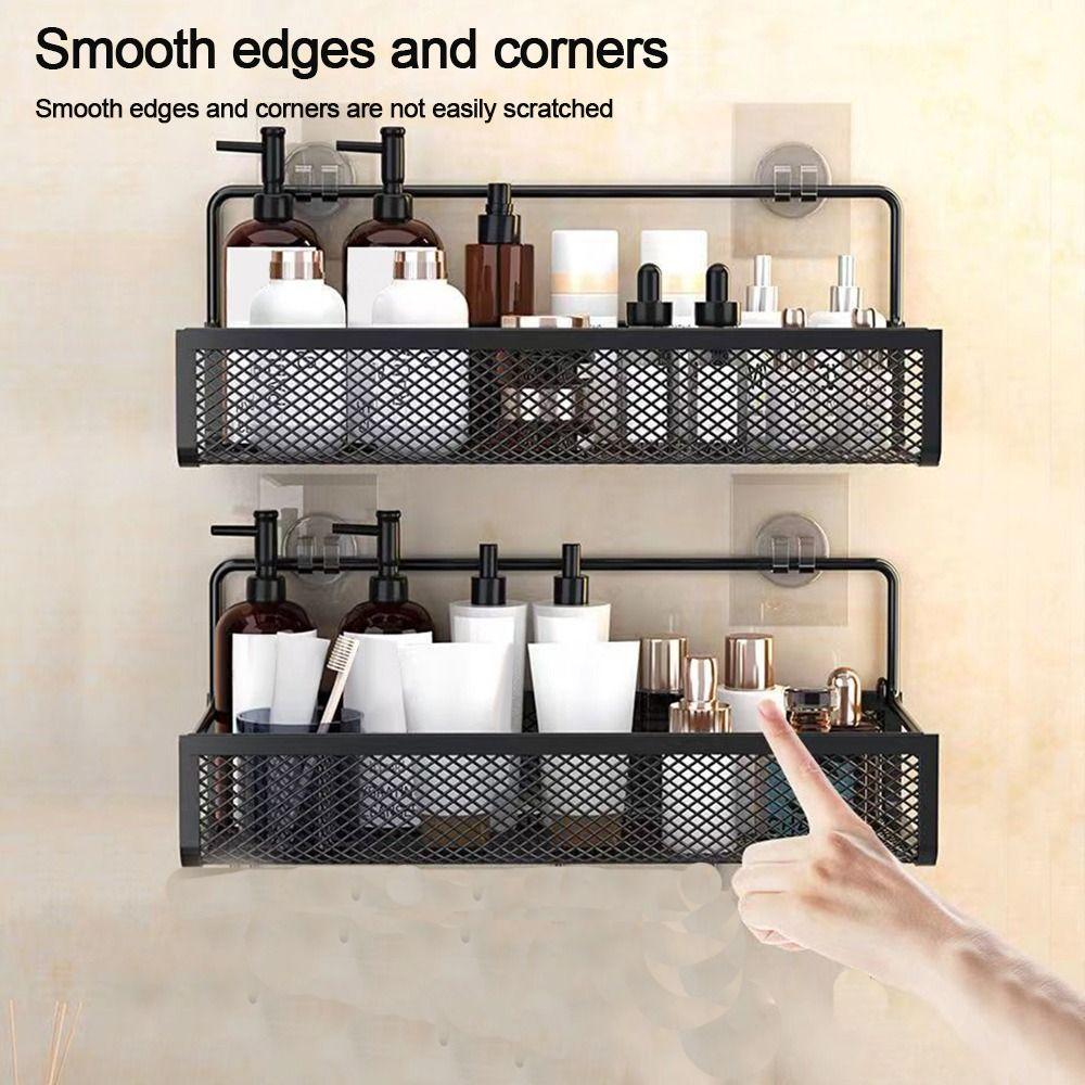 Metal Cosmetic Organizer Wall-Mounted Kitchen Seasoning Bracket Useful Household Storage Rack
Metal Cosmetic Organizer Wall-Mounted Kitchen Seasoning Bracket Useful Household Storage Rack