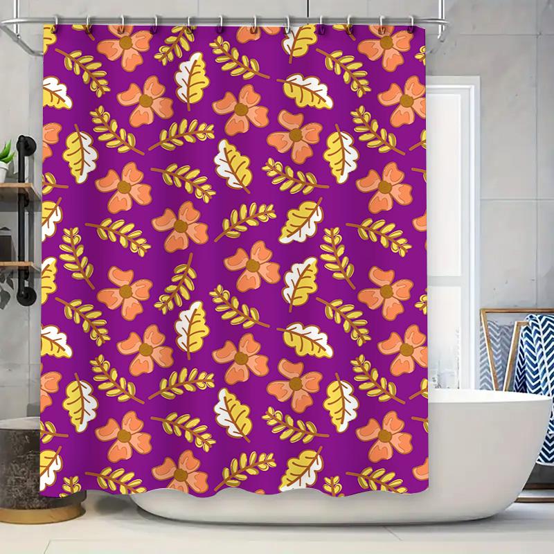 Purple Floral Print Shower Curtain Waterproof Decorative Bath Decoration Home Decor W60H190(CM)-1 Pcs
Purple Floral Print Shower Curtain Waterproof Decorative Bath Decoration Home Decor W60H190(CM)-1 Pcs
