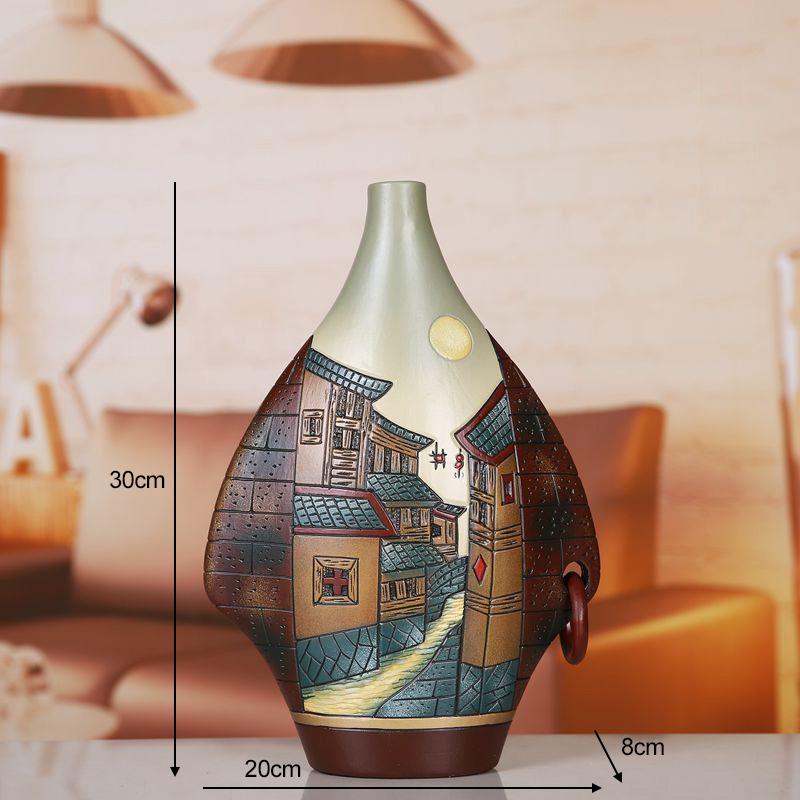 Yunnan Specialty Ceramic Vase Desktop Decoration Ethnic Minority Porcelain Crafts Home Livingroom Bookshelf Furnishing Ornaments
Yunnan Specialty Ceramic Vase Desktop Decoration Ethnic Minority Porcelain Crafts Home Livingroom Bookshelf Furnishing Ornaments