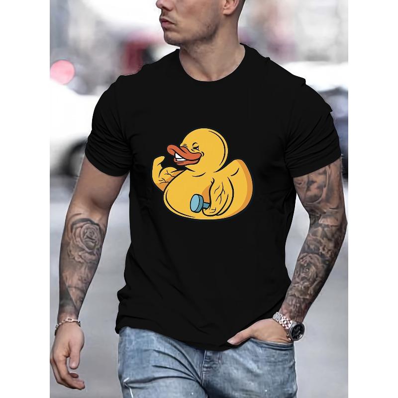 European Size Men s Fitness Duck Graphic Tee - Casual Round Neck Short Sleeve T-Shirt, Breathable Cotton, Machine Washable - Perfect for All Seasons 4XL чорний
European Size Men s Fitness Duck Graphic Tee - Casual Round Neck Short Sleeve T-Shirt, Breathable Cotton, Machine Washable - Perfect for All Seasons 4XL чорний