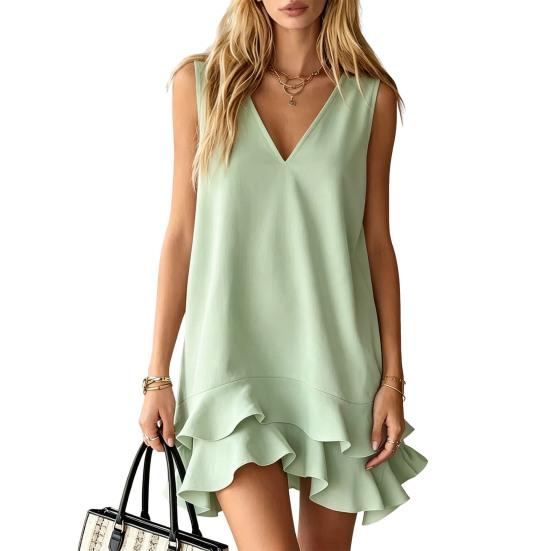 Summer Dress for Women Casual V Neck Sleeveless Mini Beach Sundress Casual Vacation Ruffle Tank Dress XXL светло-зеленый
Summer Dress for Women Casual V Neck Sleeveless Mini Beach Sundress Casual Vacation Ruffle Tank Dress XXL светло-зеленый