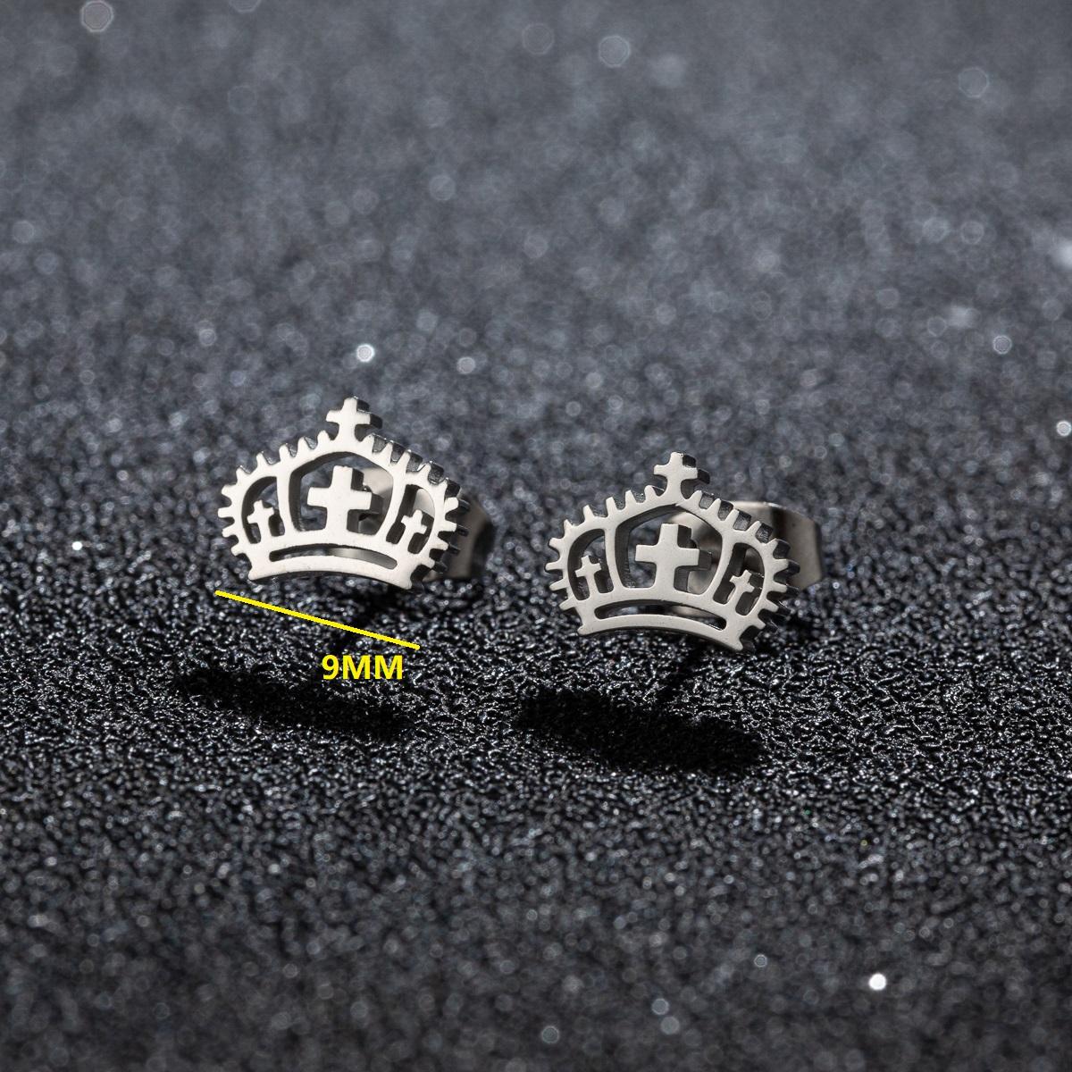 Tragus Piercing Stainless Steel Compass Star Stud Earring For Girl Princess Queen Crown Charms Earring Diy Zircon Gift gold color
Tragus Piercing Stainless Steel Compass Star Stud Earring For Girl Princess Queen Crown Charms Earring Diy Zircon Gift gold color