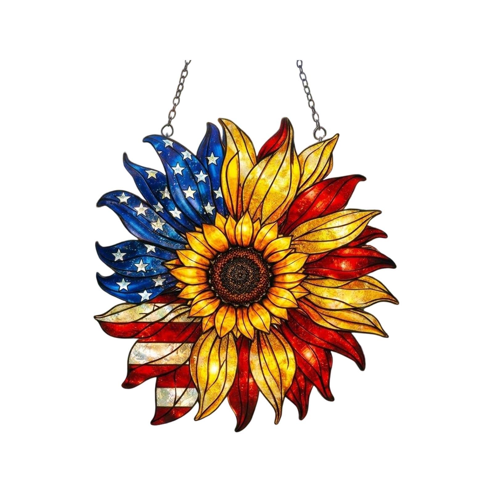 Patriotic Acrylic Hanging Ornament Featuring Three Mason Jars with Stars and Stripes Pattern and Floral Arrangement with Chain for Display
Patriotic Acrylic Hanging Ornament Featuring Three Mason Jars with Stars and Stripes Pattern and Floral Arrangement with Chain for Display
