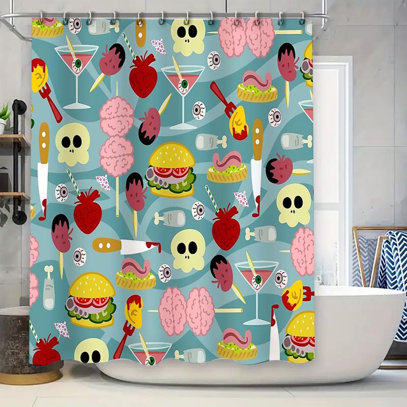 Spooky Halloween Shower Curtain Skull Pumpkin Horror Gothic Bathroom Decor Set Waterproof Vintage Themed Backdrop W60H190(CM)-1 Pcs
Spooky Halloween Shower Curtain Skull Pumpkin Horror Gothic Bathroom Decor Set Waterproof Vintage Themed Backdrop W60H190(CM)-1 Pcs