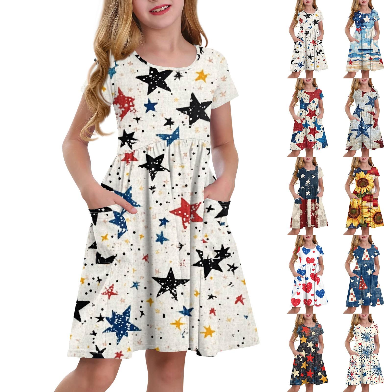 Children s Round-Neck Short-Sleeved Princess Dress Fashionable And Casual Pocket Girl Independence Day Dress 130 хакі
Children s Round-Neck Short-Sleeved Princess Dress Fashionable And Casual Pocket Girl Independence Day Dress 130 хакі