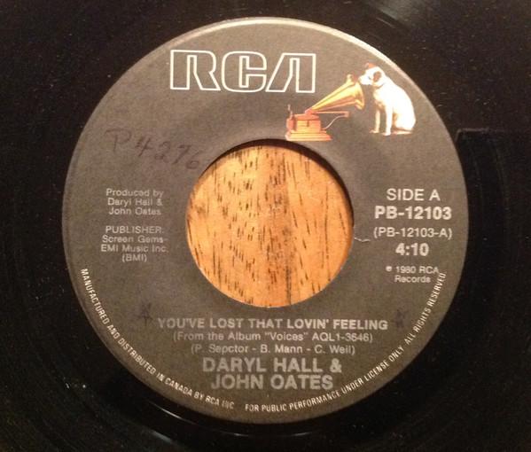 7inch Record DARYL HALL & JOHN OATES - You ve Lost That Lovin Feelin / D PB12103 RCA 1980 Canada Rock Used
7inch Record DARYL HALL & JOHN OATES - You ve Lost That Lovin Feelin / D PB12103 RCA 1980 Canada Rock Used