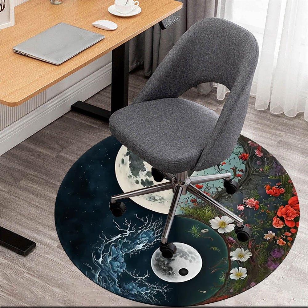 Yin Yang Moon Flowers: A Unique Artistic Design for Home DecorRound Non-Slip chair mat chair carpet for office Rugs for Office Decor Gift For Valentin 80cm by 80cm
Yin Yang Moon Flowers: A Unique Artistic Design for Home DecorRound Non-Slip chair mat chair carpet for office Rugs for Office Decor Gift For Valentin 80cm by 80cm