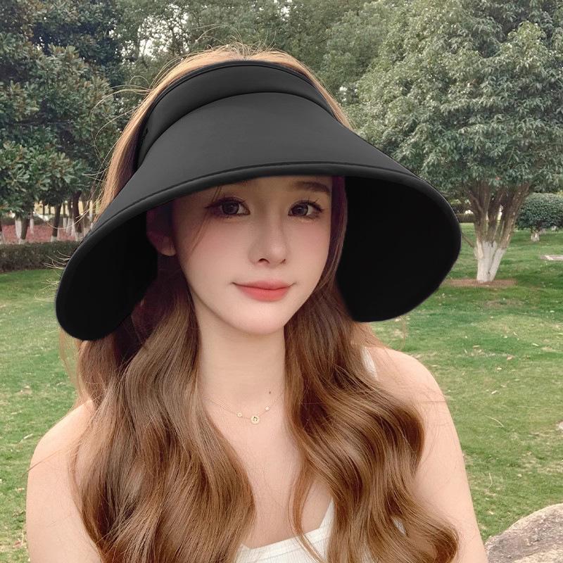 Женская летняя шляпа-топлесс с широкими полями и защитой от УФ-лучей для занятий спортом на открытом воздухе