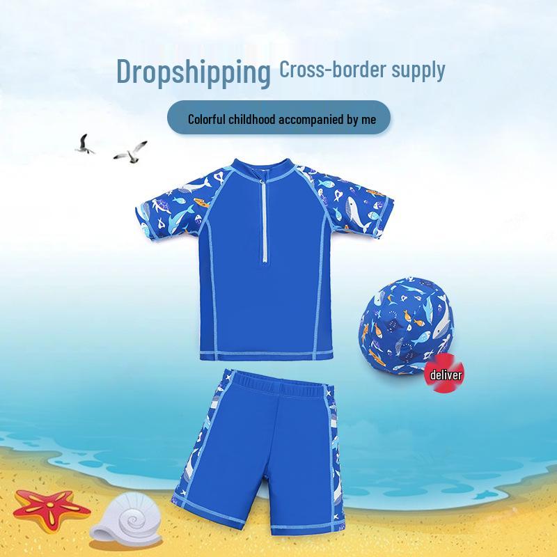 Boys Quick-Dry Split Surfing Swimwear Set for Medium & Large Kids - Sunscreen Protection 150 (Height 140cm, Up to 33kg)
Boys Quick-Dry Split Surfing Swimwear Set for Medium & Large Kids - Sunscreen Protection 150 (Height 140cm, Up to 33kg)