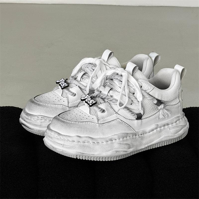 New dissolving shoes niche design shell head sports and leisure shoes thick sole heightening lace-up board shoes 44 чистий білий колір
New dissolving shoes niche design shell head sports and leisure shoes thick sole heightening lace-up board shoes 44 чистий білий колір