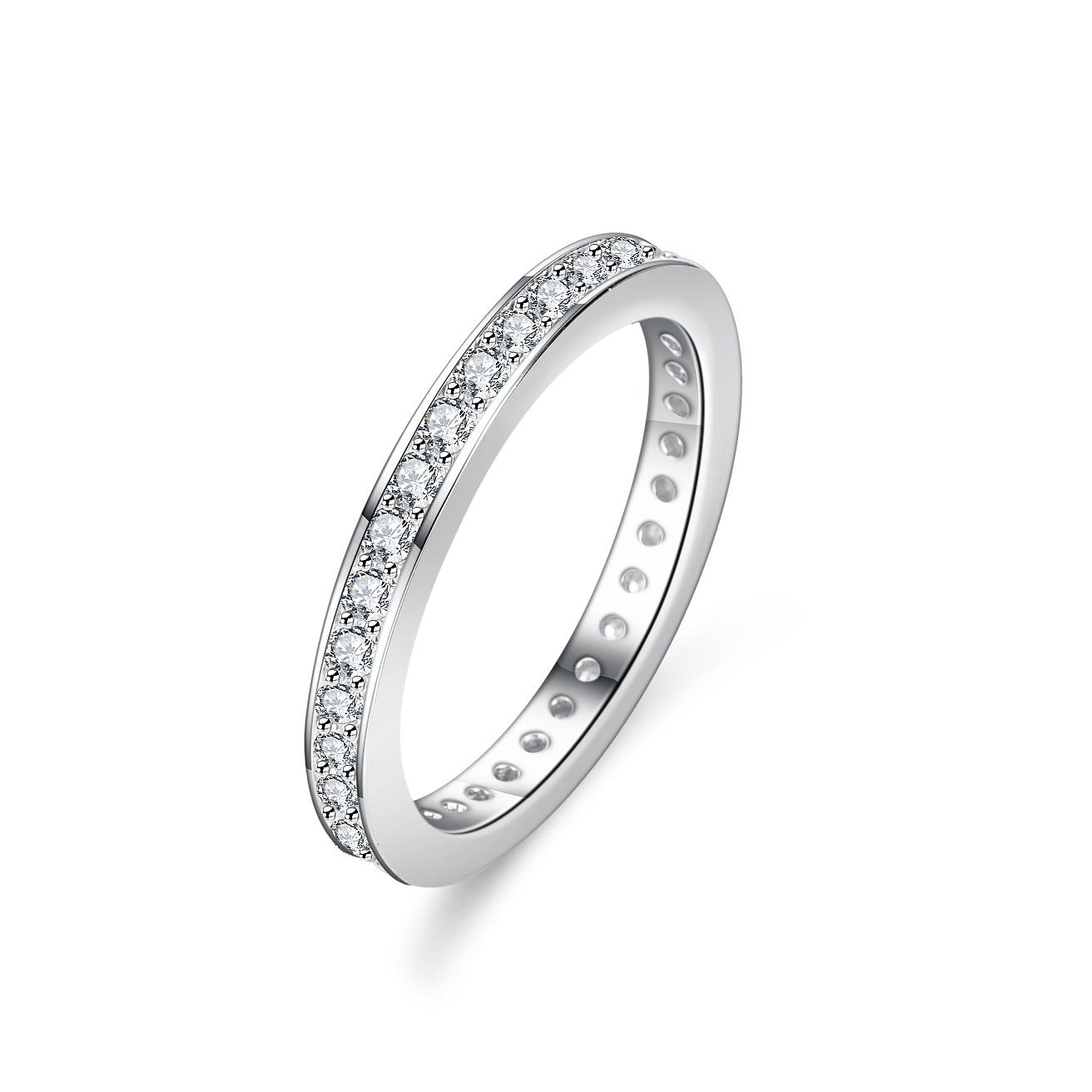 Women s Moissanite Eternity Ring in S925 Silver: Geometric Pave Design US Size 5
Women s Moissanite Eternity Ring in S925 Silver: Geometric Pave Design US Size 5