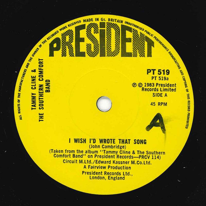 7inch Record TAMMY CLINE - I Wish I d Wrote That Song PT519 President 1983 UK Folk Used
7inch Record TAMMY CLINE - I Wish I d Wrote That Song PT519 President 1983 UK Folk Used