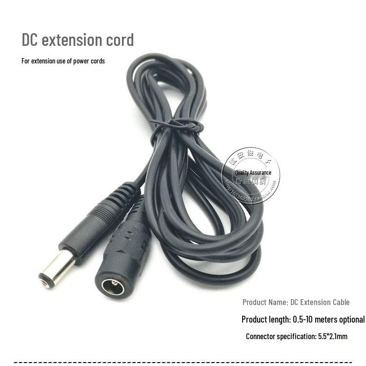 DC 5.5x2.1mm Male to Female Power Extension Cable for Surveillance Black 1.5m Copper Clad Aluminum Wire 17*0.25
DC 5.5x2.1mm Male to Female Power Extension Cable for Surveillance Black 1.5m Copper Clad Aluminum Wire 17*0.25