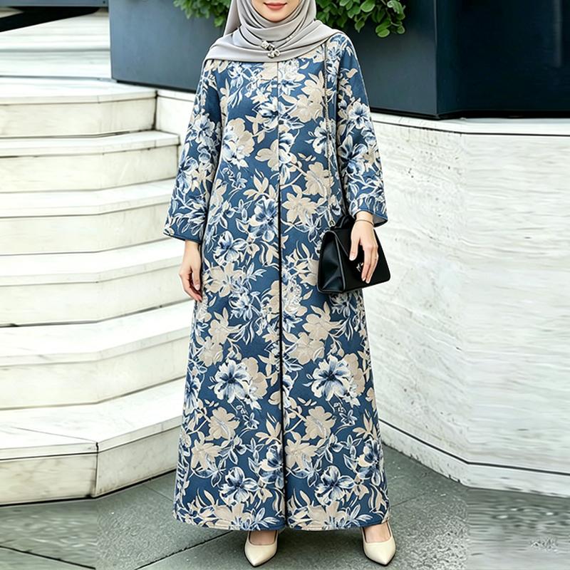 ZANZEA Women Casual Round Neck 3/4 Sleeve Floral Print Loose Long Dress 5XL синій
ZANZEA Women Casual Round Neck 3/4 Sleeve Floral Print Loose Long Dress 5XL синій