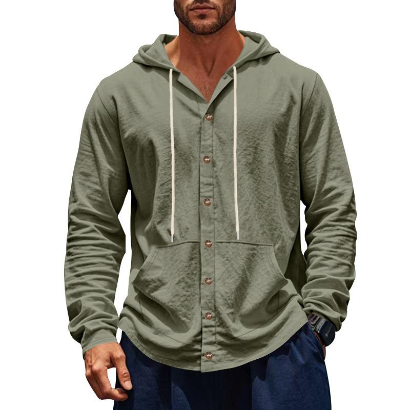Men s Beige Button Front Hoodie Long Sleeve Casual Drawstring Hooded Jacket XXXL армія зелений колір
Men s Beige Button Front Hoodie Long Sleeve Casual Drawstring Hooded Jacket XXXL армія зелений колір