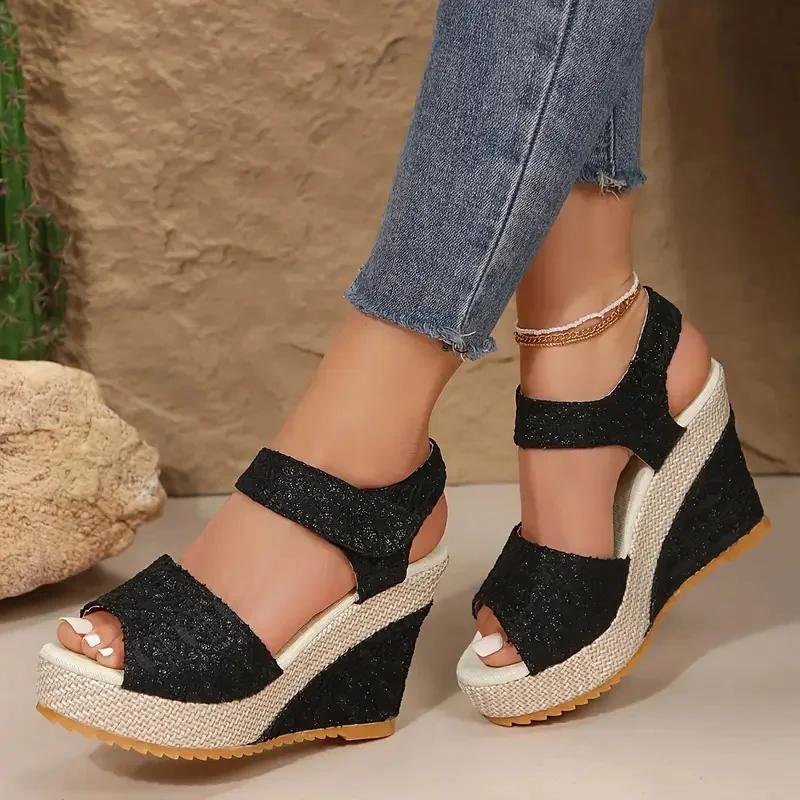 Fashion Women Wedge Sandals Summer Women Comfortable Luxury Designer Shoes Heels Women Peep Toe Platform Sandals Sexy Party Dress Shoes 35 чёрный
Fashion Women Wedge Sandals Summer Women Comfortable Luxury Designer Shoes Heels Women Peep Toe Platform Sandals Sexy Party Dress Shoes 35 чёрный
