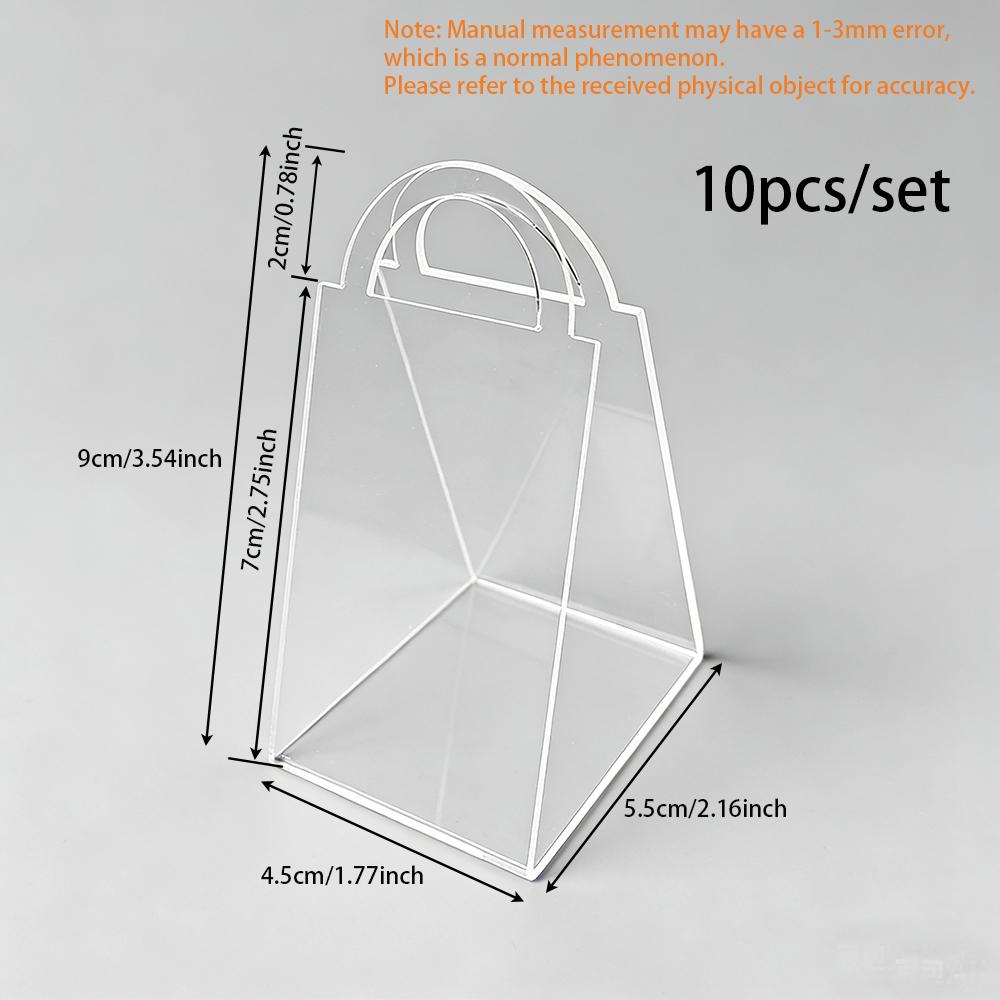 10pcs/set Transparent Acrylic Hand-held Gift Box Multifunctional Storage Suitable for Wedding Souvenirs Candies Jewelry Packaging Style 01, 10pcs/set
10pcs/set Transparent Acrylic Hand-held Gift Box Multifunctional Storage Suitable for Wedding Souvenirs Candies Jewelry Packaging Style 01, 10pcs/set