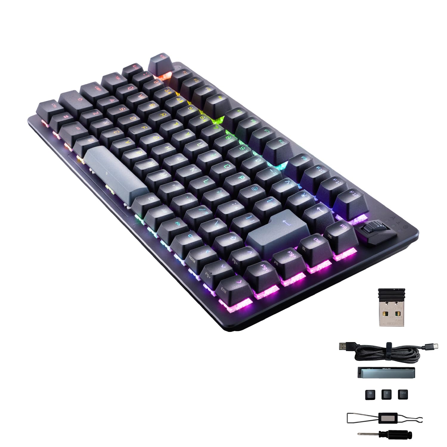 ELECOM Gaming Keyboard V custom VK520 Bluetooth Wireless Wired Detachable Mechanical Size Black 2.4Ghz 75% TK-VK520LBK чорний
ELECOM Gaming Keyboard V custom VK520 Bluetooth Wireless Wired Detachable Mechanical Size Black 2.4Ghz 75% TK-VK520LBK чорний
