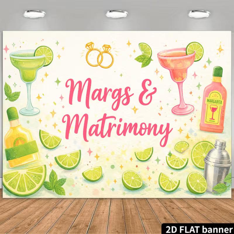 2D Margs & Matrimony Engagement & Bachelorette Photography Background 47.2x31.5inch/120*80cm
2D Margs & Matrimony Engagement & Bachelorette Photography Background 47.2x31.5inch/120*80cm