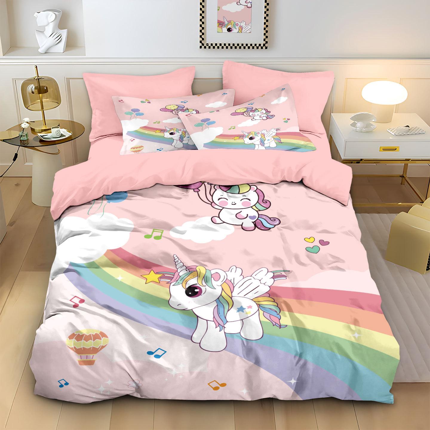 Anime Rainbow Unicorn Bedding Set Unicorn Duvet Cover and Pillowcases Unfilled Single Double Bed Girl Gift EU Single(135*200cm)3pcs
Anime Rainbow Unicorn Bedding Set Unicorn Duvet Cover and Pillowcases Unfilled Single Double Bed Girl Gift EU Single(135*200cm)3pcs