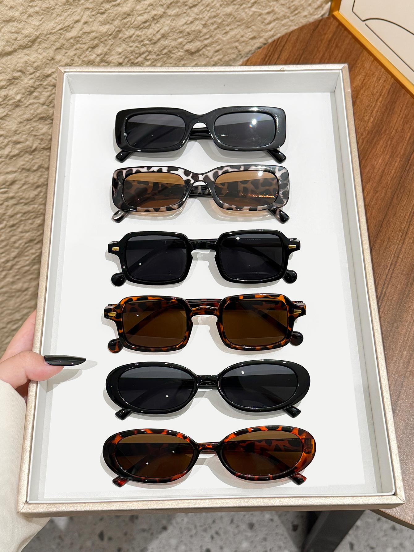 6Pcs Fashionable Mixed Frame Glasses Set, Chic Black, Tortoise Shell Design, European and American Fashion Trendy Style Glasses
6Pcs Fashionable Mixed Frame Glasses Set, Chic Black, Tortoise Shell Design, European and American Fashion Trendy Style Glasses