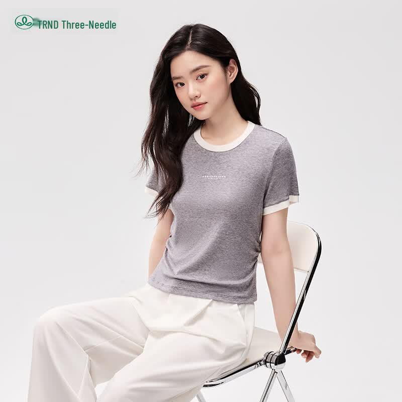 Women s Round Neck Short Sleeve Pleated T-shirt L
Women s Round Neck Short Sleeve Pleated T-shirt L