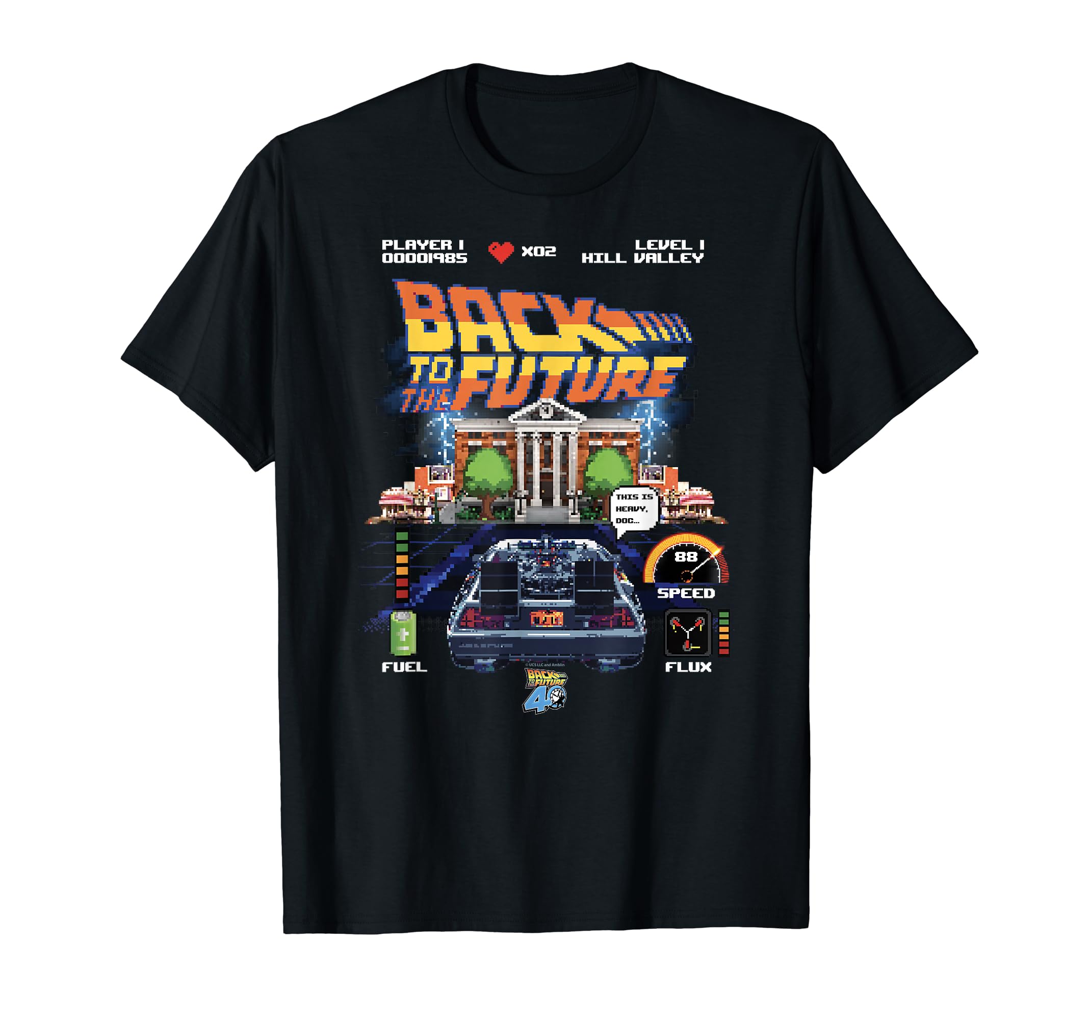 Back to the Future 40th Anniversary Video Game Style T-Shirt
Back to the Future 40th Anniversary Video Game Style T-Shirt