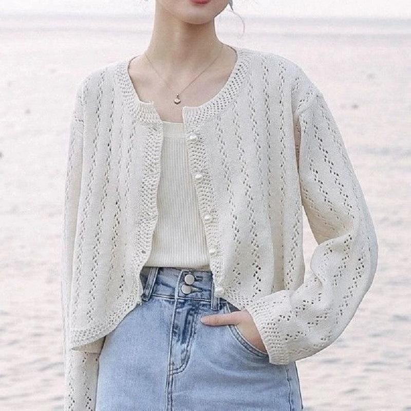 Тонкий ажурный трикотажный свитер с жемчужной пряжкой, короткий женский весенне-осенний французский милый свитер, женский нишевый, с высоким чувством стиля 47-32 (average size) белый
Тонкий ажурный трикотажный свитер с жемчужной пряжкой, короткий женский весенне-осенний французский милый свитер, женский нишевый, с высоким чувством стиля 47-32 (average size) белый