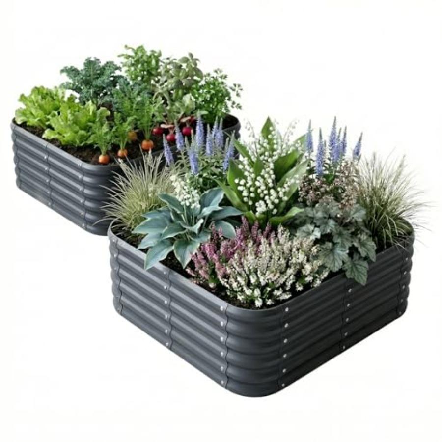 2-Pack 4x1.5ft Galvanized Raised Garden Bed Outdoor Planter Bed Metal Planter Box for Gardening and Planting Dark Grey United States
2-Pack 4x1.5ft Galvanized Raised Garden Bed Outdoor Planter Bed Metal Planter Box for Gardening and Planting Dark Grey United States