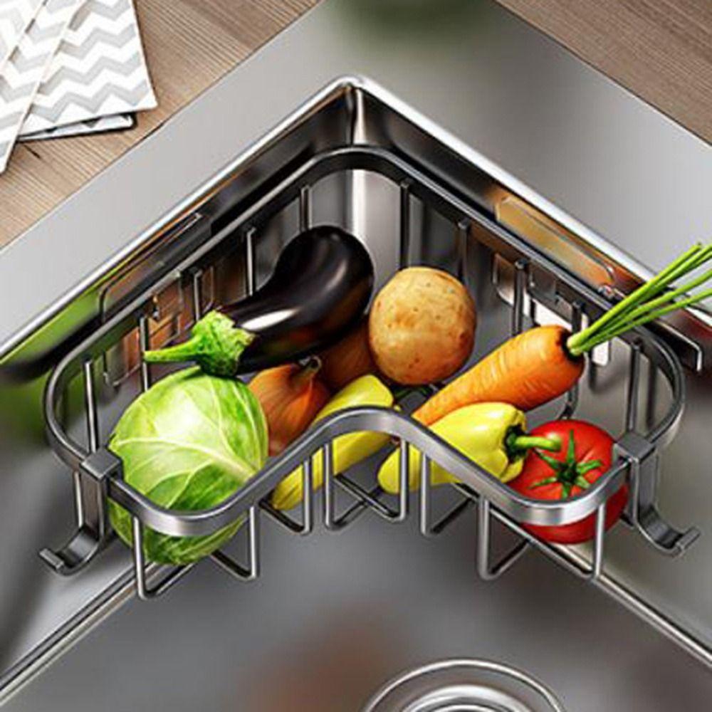 No-Punching Sink Drain Rack Wall Mounted Triangular Drainage Rack Sponge Storage Basket Wire Ball Grey-Style A
No-Punching Sink Drain Rack Wall Mounted Triangular Drainage Rack Sponge Storage Basket Wire Ball Grey-Style A