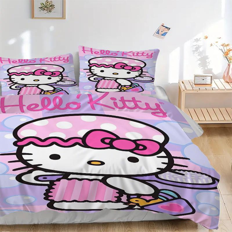 3 шт. Набор чехлов для кровати с принтом Hello Kitty, ультрамягкий, дышащий и удобный, стильный дизайн для спальни и гостевой комнаты 1 чехол 135x200cm
3 шт. Набор чехлов для кровати с принтом Hello Kitty, ультрамягкий, дышащий и удобный, стильный дизайн для спальни и гостевой комнаты 1 чехол 135x200cm