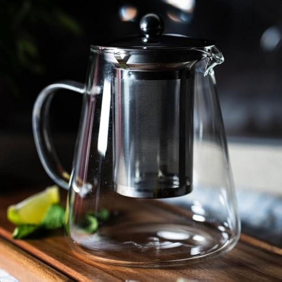 Стеклянный чайник с съемным инфузором из нержавеющей стали 32 унции 950 мл Высокоборосиликатное стекло Безопасен для плиты и микроволновой печи Термостойкий чай United States
Стеклянный чайник с съемным инфузором из нержавеющей стали 32 унции 950 мл Высокоборосиликатное стекло Безопасен для плиты и микроволновой печи Термостойкий чай United States