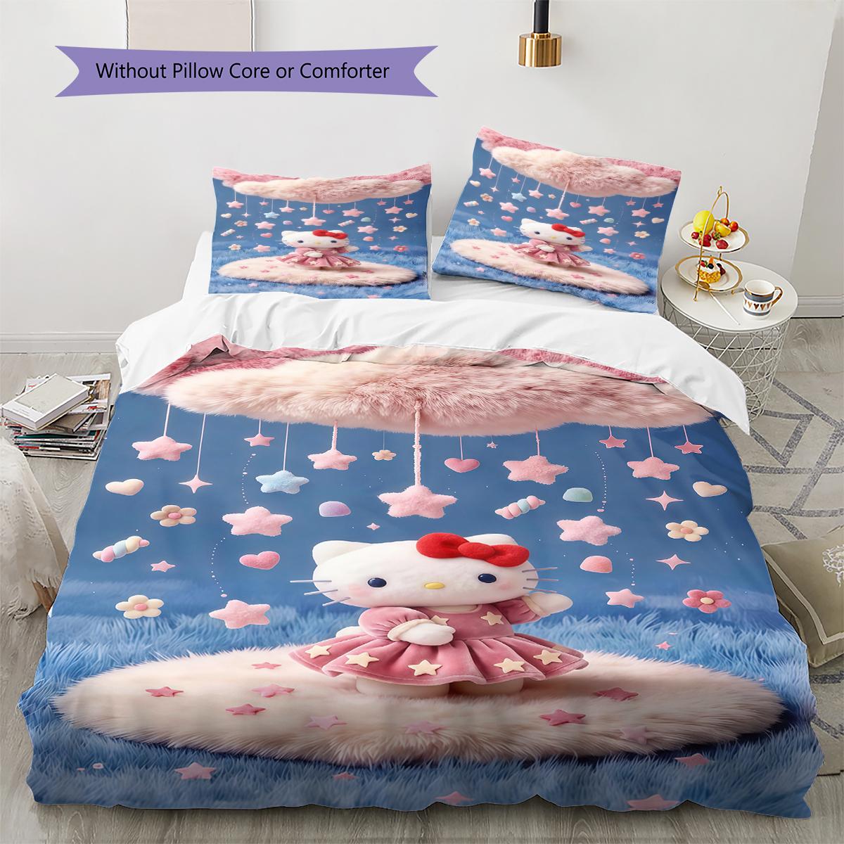Hello Kitty Pink Pattern Bedding,Quilt Set Quilt Cover Pillowcase Home Birthday Gift(1 * duvet cover + 2 * pillowcase, without core) 135x200cm
Hello Kitty Pink Pattern Bedding,Quilt Set Quilt Cover Pillowcase Home Birthday Gift(1 * duvet cover + 2 * pillowcase, without core) 135x200cm