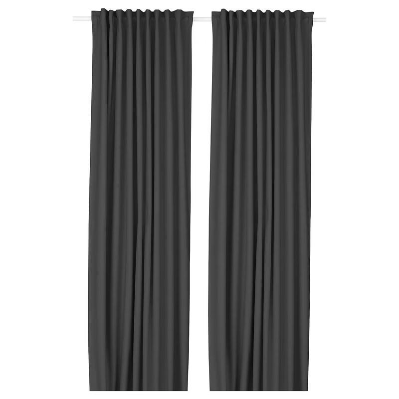 IKEA KUGGMOTT Blackout Curtains, Pair with Pleating Tape, 145x250 cm
IKEA KUGGMOTT Blackout Curtains, Pair with Pleating Tape, 145x250 cm