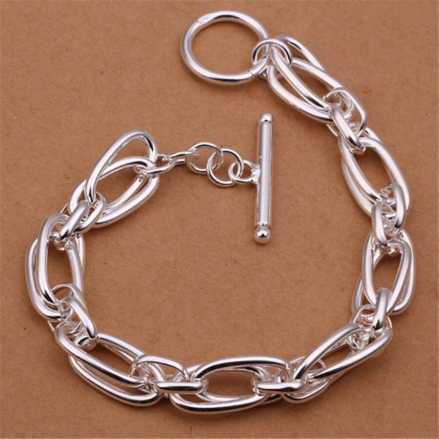 Wholesale for Men Women Chain 925 Sterling Silver Bracelets Noble Wedding Gift Party Fashion Jewelry Christmas Gifts
Wholesale for Men Women Chain 925 Sterling Silver Bracelets Noble Wedding Gift Party Fashion Jewelry Christmas Gifts