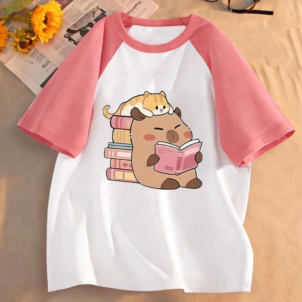 Cute Cat with Capybara Reading Book T Shirts Short Sleeve Kids Children s T-shirt Boys Girls Casual Top Tee Shirt Summer Spring 110
Cute Cat with Capybara Reading Book T Shirts Short Sleeve Kids Children s T-shirt Boys Girls Casual Top Tee Shirt Summer Spring 110