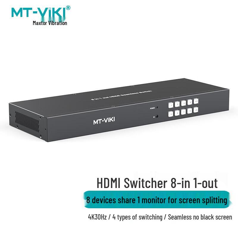 MT-Viki Rack-Mount 8x1 4K HDMI Seamless Matrix Switcher
MT-Viki Rack-Mount 8x1 4K HDMI Seamless Matrix Switcher