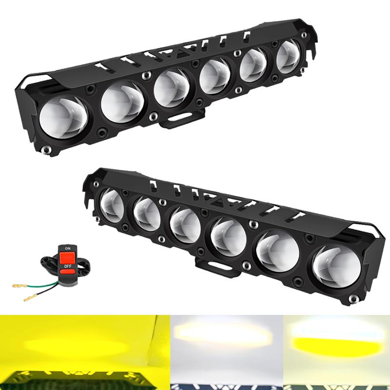 Motorcycle LED Spotlights 6 Lens Motorbike LED Fog Lamp Hi/Low Beam Scooter SUV ATV Running Lamp For Off-road 4X4 ATV SUV 12V 24V 1PCS жовтий/білий
Motorcycle LED Spotlights 6 Lens Motorbike LED Fog Lamp Hi/Low Beam Scooter SUV ATV Running Lamp For Off-road 4X4 ATV SUV 12V 24V 1PCS жовтий/білий