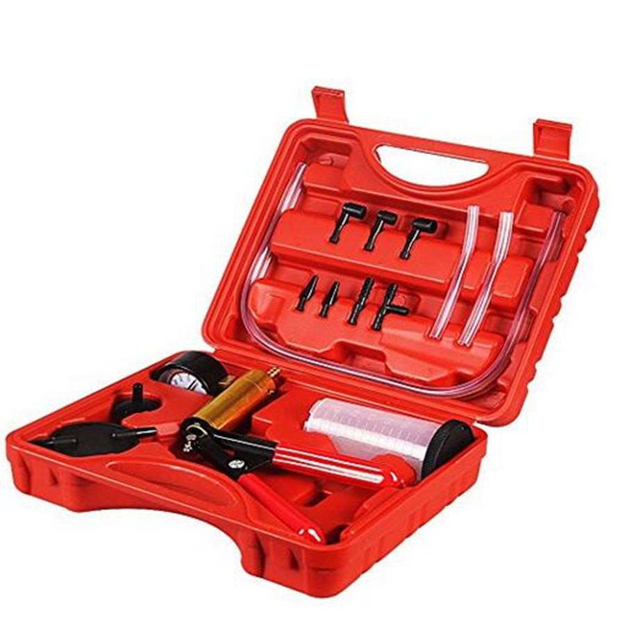 Auto Hand Held Vacuum Pump Tester Set and car brake fluid Bleeder replacement tools Test Kits
Auto Hand Held Vacuum Pump Tester Set and car brake fluid Bleeder replacement tools Test Kits