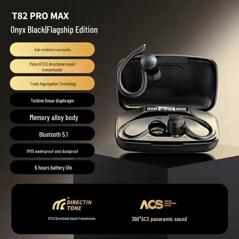 New T82 Bluetooth Earbuds with Digital Display Charging Case, Phone Charging Capability & Super Long Battery Life
New T82 Bluetooth Earbuds with Digital Display Charging Case, Phone Charging Capability & Super Long Battery Life