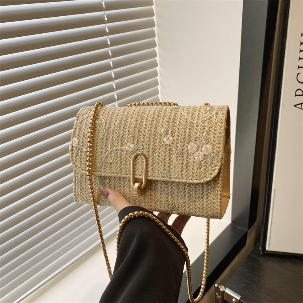 Casual Pure Color Shoulder Bag Woven Multi-Functional Chain Bag Handbag Women Girls
Casual Pure Color Shoulder Bag Woven Multi-Functional Chain Bag Handbag Women Girls