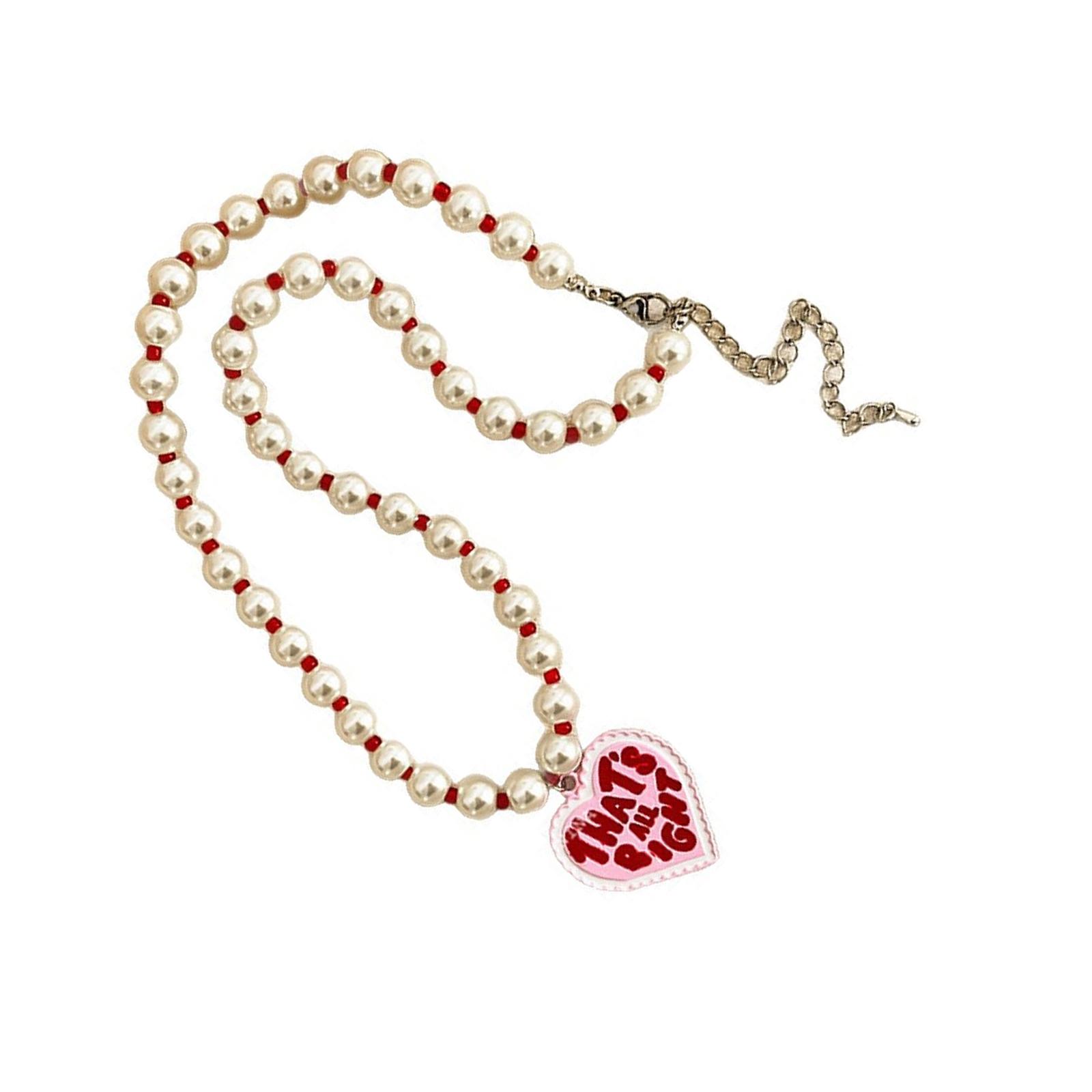 Adjustable Clavicle Chain Stylish Pearls Bead Neckchain Heart Pendant Necklace for Women Girls Unique Jewelry Gift 1
Adjustable Clavicle Chain Stylish Pearls Bead Neckchain Heart Pendant Necklace for Women Girls Unique Jewelry Gift 1