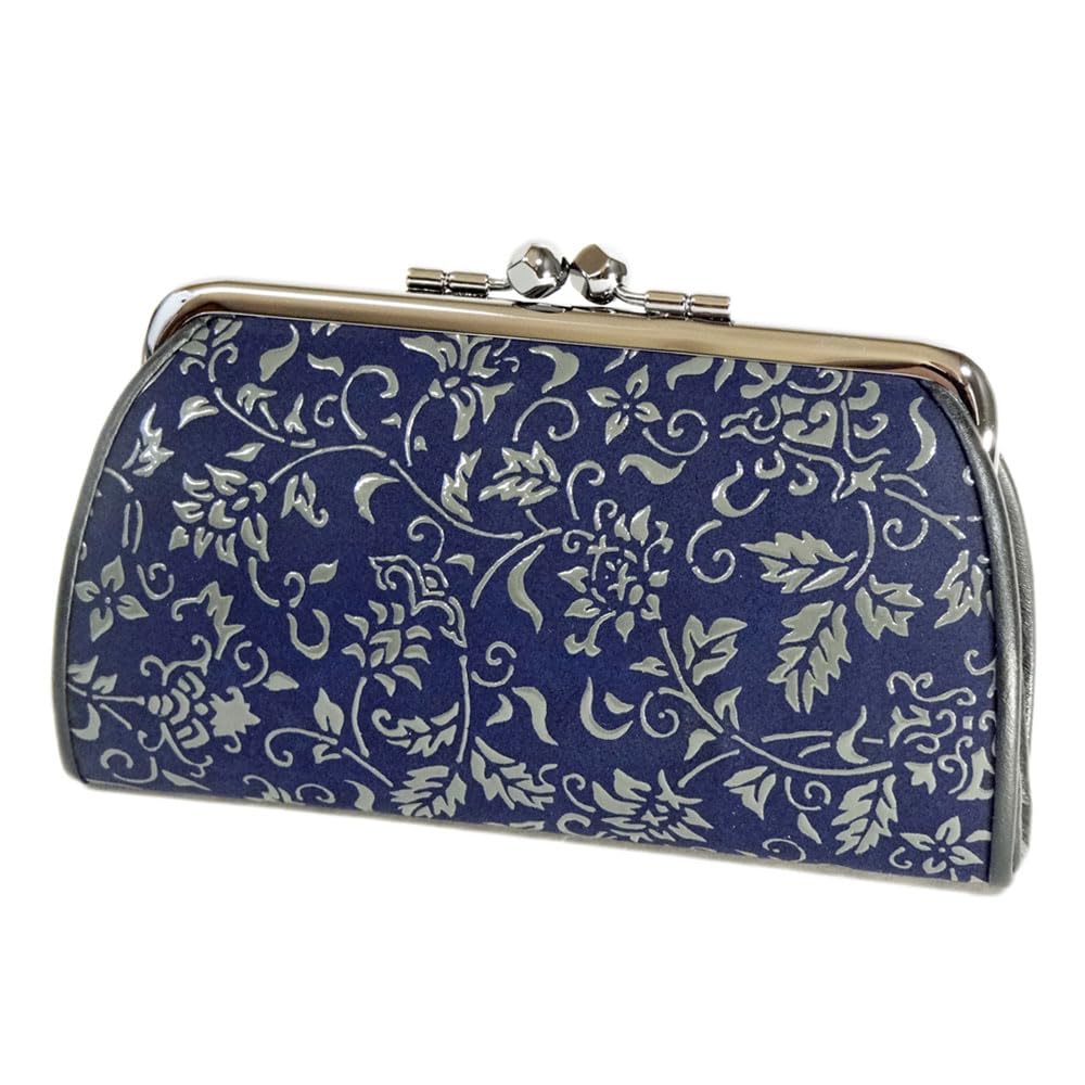 Indenya Inden Wallet 340 Parent and Child Clasp Coin Purse 1501 Navy Blue Deerskin x Gray Lacquer Flower Arabesque Pattern Height x Width x Thickness
Indenya Inden Wallet 340 Parent and Child Clasp Coin Purse 1501 Navy Blue Deerskin x Gray Lacquer Flower Arabesque Pattern Height x Width x Thickness
