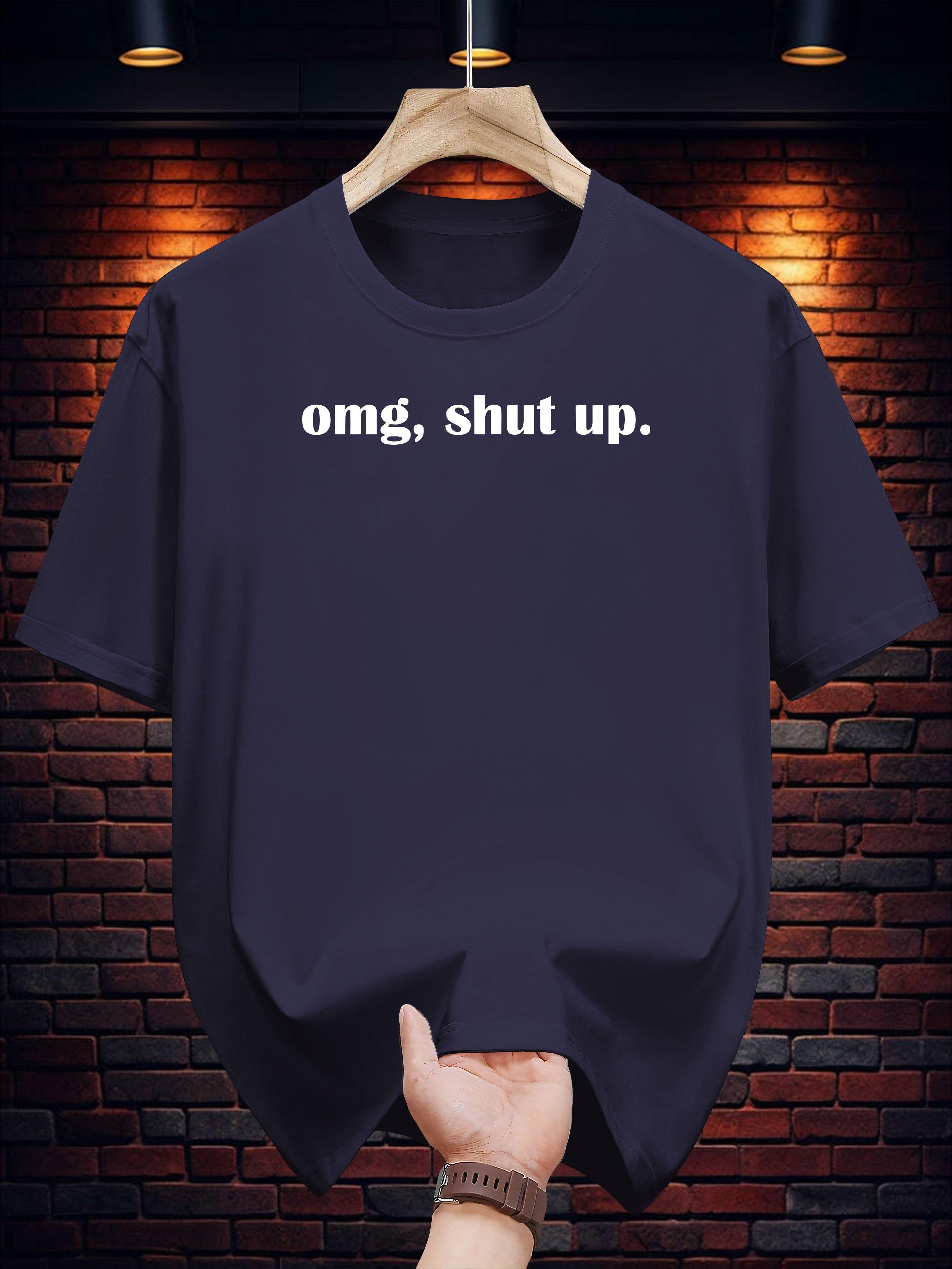 OMG SHUT UP Print T-shirt - Navy Blue Casual Short Sleeve Round Neck Summer Tee XXXL
OMG SHUT UP Print T-shirt - Navy Blue Casual Short Sleeve Round Neck Summer Tee XXXL