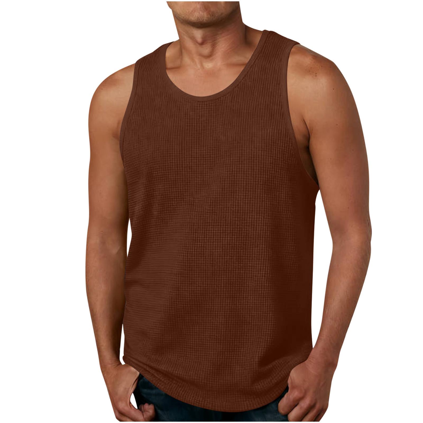 Men’s Classic Sleeveless Waffle Knit Tank Top Casual Relaxed Fit Lightweight Breathable Athletic Shirt M кавовий
Men’s Classic Sleeveless Waffle Knit Tank Top Casual Relaxed Fit Lightweight Breathable Athletic Shirt M кавовий